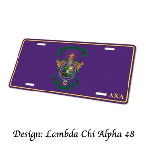 Lambda Chi Alpha Decorative Aluminum License Plate