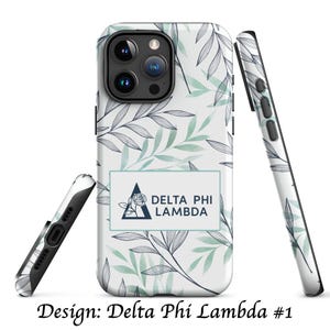 Delta Phi Lambda Sorority iPhone Case, Official Licensed Greek Matte Protective Phone Cover, Gift for Brother