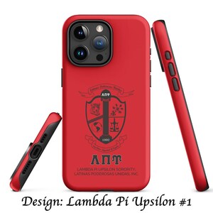 Lambda Pi Upsilon Sorority iPhone Case, Official Licensed Greek Matte Protective Phone Cover, Gift for Brother