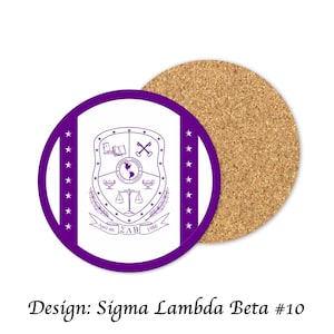 Signa Lambda Beta Runde Untersetzer (4er Set)