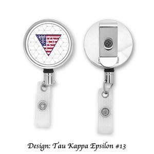 Tau Kappa Epsilon (TKE) Retractable ID Badge Reel Holder