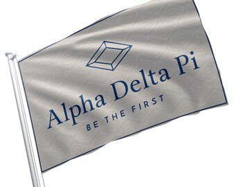 Alpha Xi Delta Sorority Flagge – 91 X 152 Cm, Polyester, Offiziell Lizenziert, Heller Marmor-Look