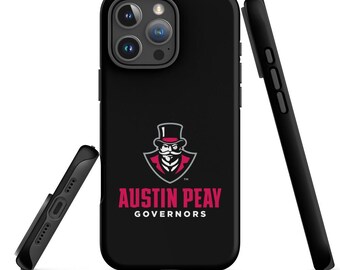 Custodia per iPhone Austin Peay State University, cover protettiva opaca ufficiale con licenza greca, regalo per fratello