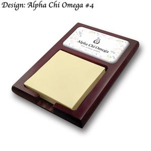 Alpha Chi Omega Wooden Desk Organizer