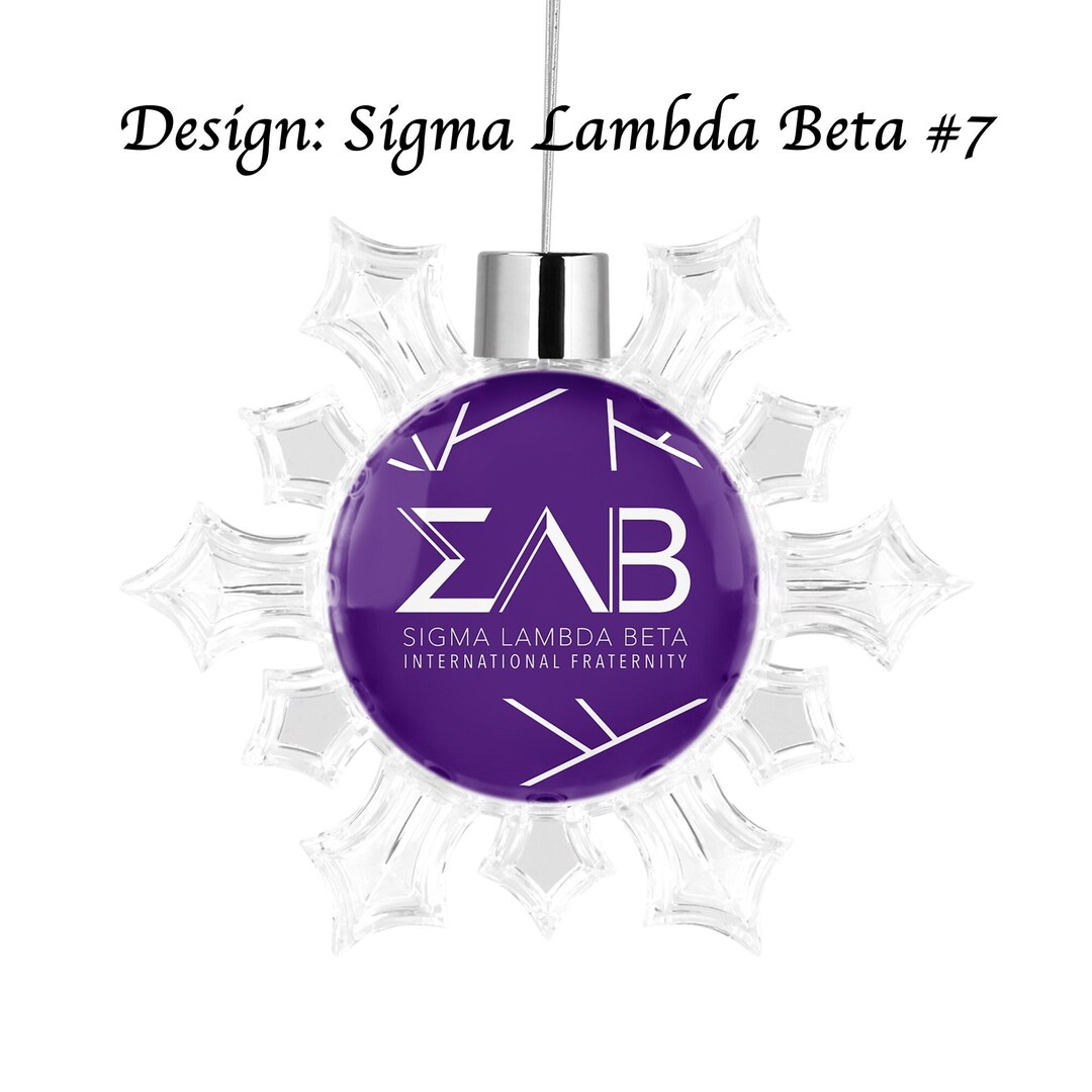 Sigma Lambda Beta Snowflake Round Ornament Etsy