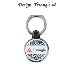 Soporte para teléfono con forma de anillo triangular de fraternidad (redondo)