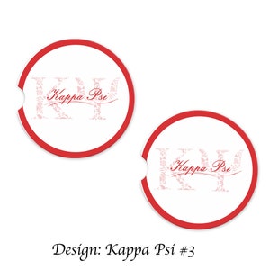 Kappa Psi Car Cup Holder Coasters Sandstone (Set of 2)