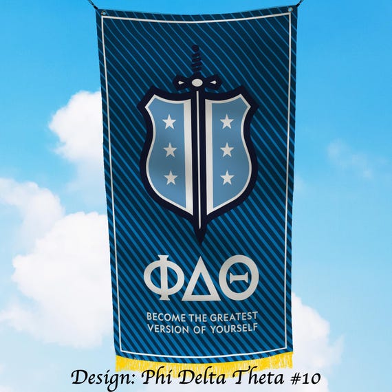 Phi Delta Theta Flagge – 3x5 Fuß (ca. 90x150 Cm), Traditionelles Design, Mit Metallösen, Offizielles Lizenzprodukt