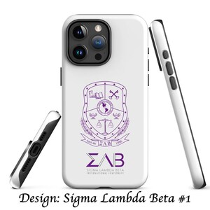 Sigma Lambda Beta Fraternity iPhone Case, Official Licensed Greek Matte Protective Phone Cover, Gift for Brother
