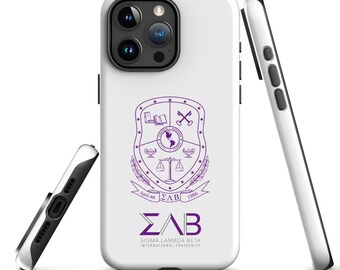 Sigma Lambda Beta Fraternity iPhone Case, Official Licensed Greek Matte Protective Phone Cover, Gift for Brother
