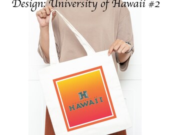 University of Hawaii Canvas Tote Bag - Etsy University of Hawaii Canvas Tote Bag - Etsy