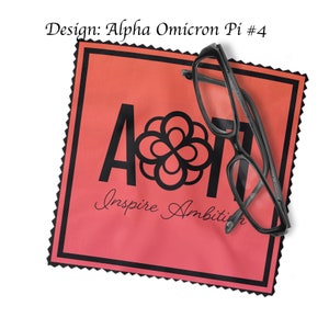 Alpha Omicron Pi Eyeglass Cleaner & Microfiber Cleaning Cloth