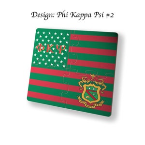 Phi Kappa Psi Beverage Jigsaw Puzzle Coasters Square (Set of 4)