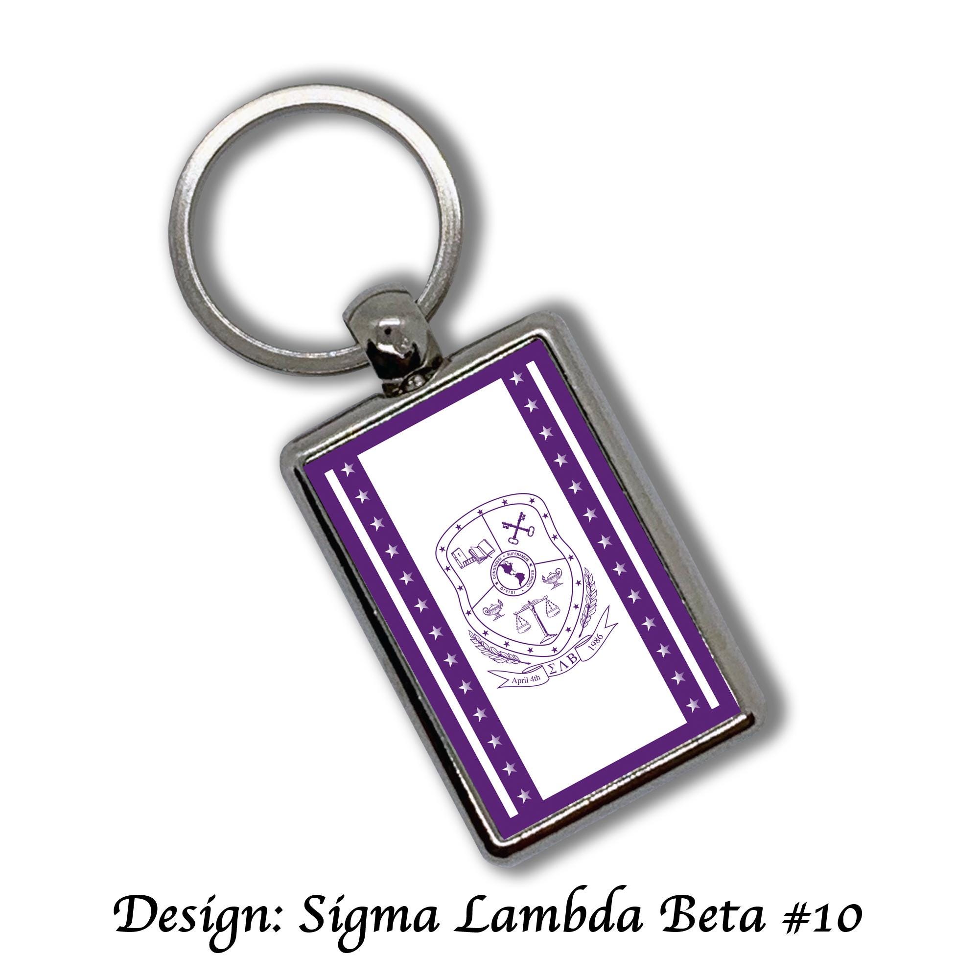 Sigma Lambda Beta Key Chain Metallic - Etsy