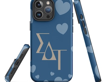 Sigma Delta Tau Sorority iPhone Case, Official Licensed Greek Matte Protective Phone Cover, Gift for Brother