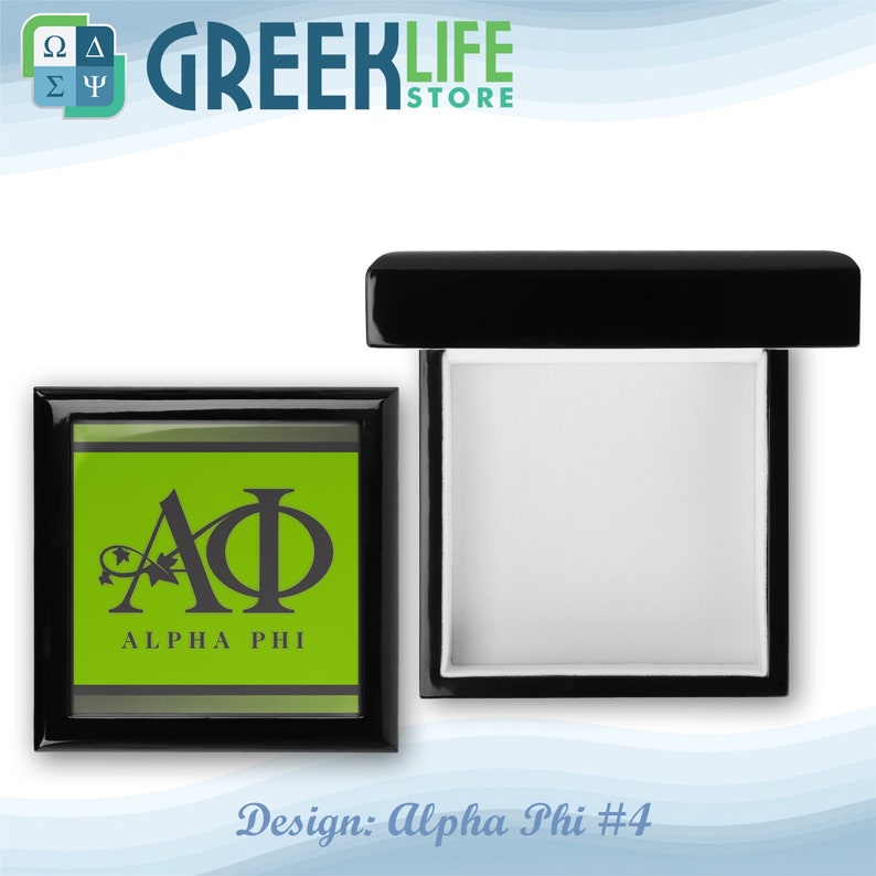 Alpha Phi Wooden Keepsake Box