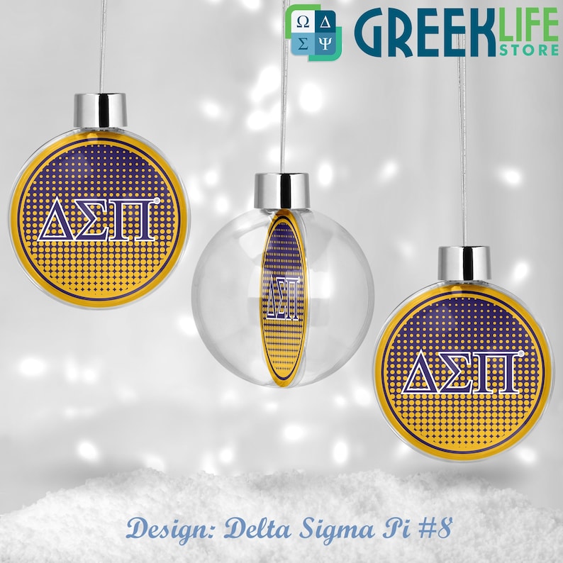 Delta Sigma Pi Round Ball Ornament Christmas Decor