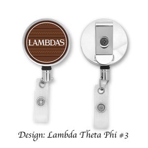 Lambda Theta Phi Retractable ID Badge Reel Holder