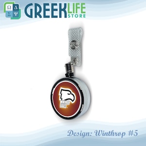 Winthrop University Retractable ID Badge Reel Holder