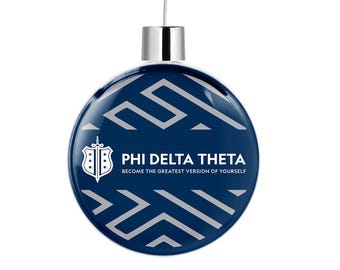 Phi Delta Theta Round Flat Ornament