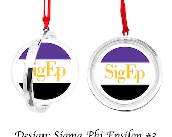 Sigma Phi Epsilon Reversible Flat Round Ornament