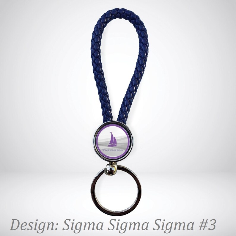 Sigma Sigma Sigma Key Chain Round