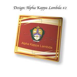 Alpha Kappa Lambda Beverage Jigsaw Puzzle Coasters Square (Set of 4) Alpha Kappa Lambda#2