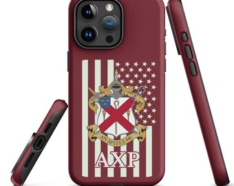 Custodia per iPhone della confraternita Alpha Chi Rho, cover protettiva opaca ufficiale con licenza greca, regalo per fratello