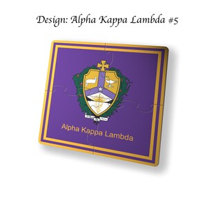 Alpha Kappa Lambda Beverage Jigsaw Puzzle Coasters Square (Set of 4) Alpha Kappa Lambda#5