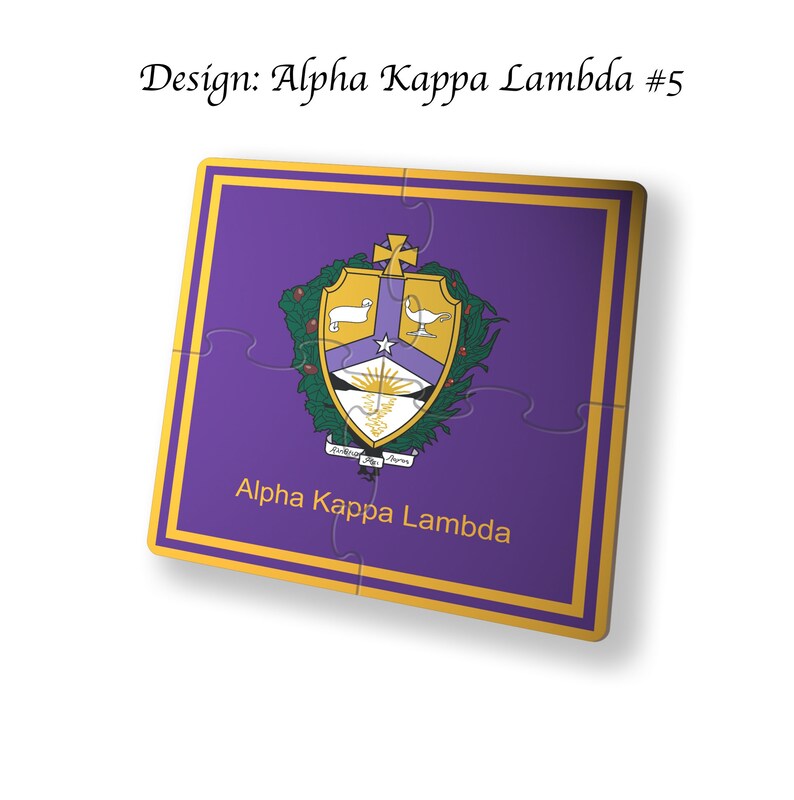 Alpha Kappa Lambda Beverage Jigsaw Puzzle Coasters Square (Set of 4) Alpha Kappa Lambda#5