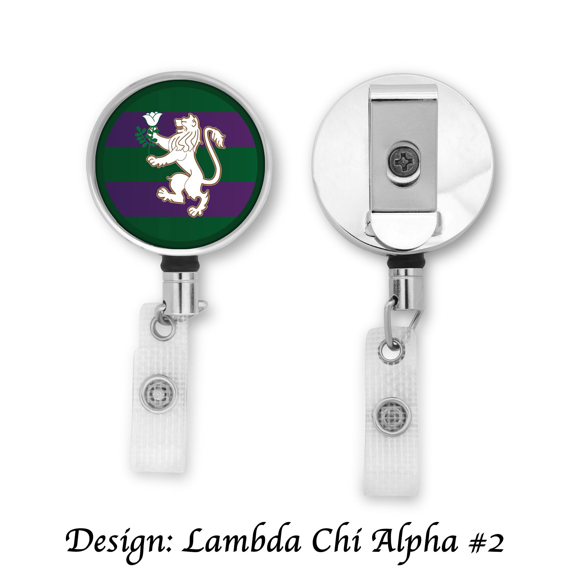 Lambda Chi Alpha Retractable ID Badge Reel Holder - Etsy