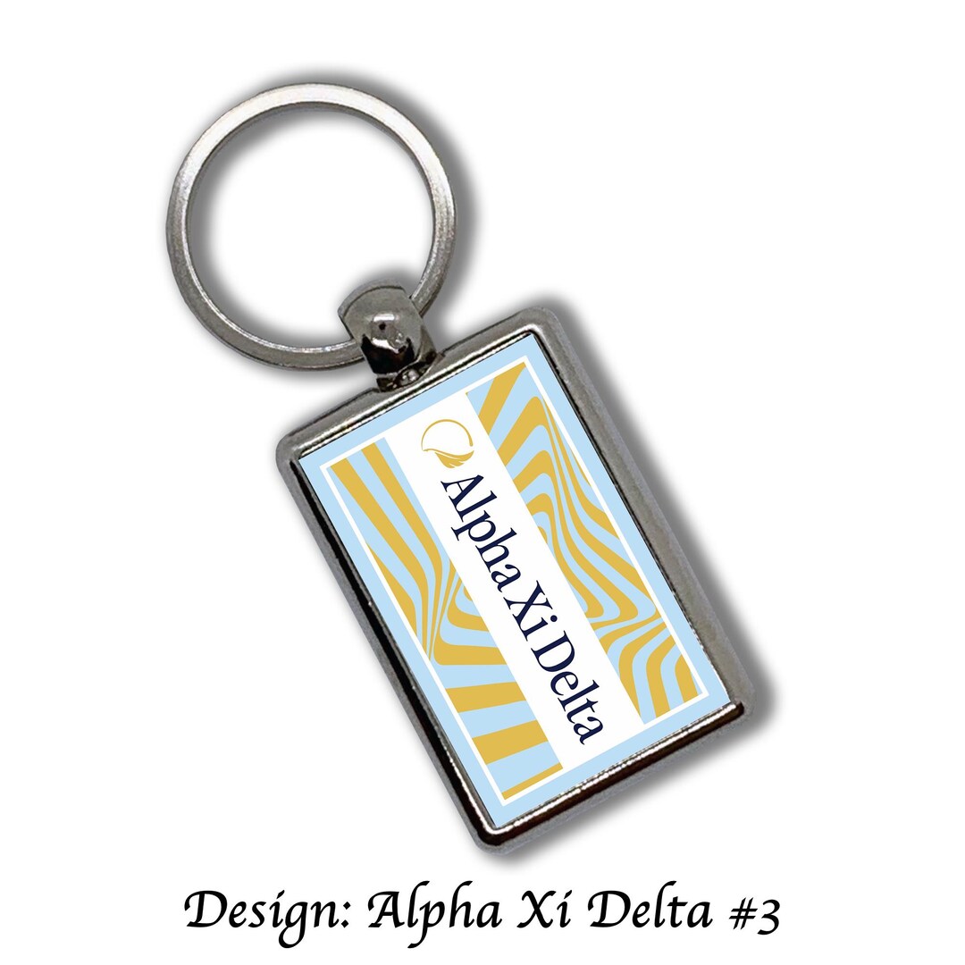 Alpha Xi Delta Key Chain Metallic - Etsy