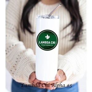 Lambda Chi Alpha Stainless Steel Skinny Tumbler 20 OZ