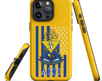 Cover per iPhone della confraternita Alpha Epsilon Pi, cover protettiva opaca ufficiale con licenza greca, regalo per fratello