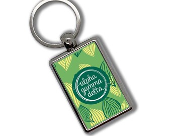 Alpha Gamma Delta Key Chain Metallic