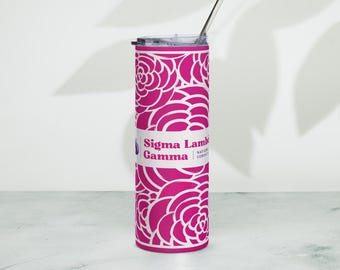 Sigma Lambda Gamma roestvrijstalen magere beker 20 OZ algehele print