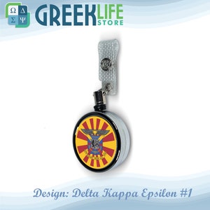 Delta Kappa Epsilon Retractable ID Badge Reel Holder
