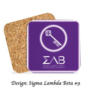 Signa Lambda Beta Getränkeuntersetzer quadratisch (4er Set)