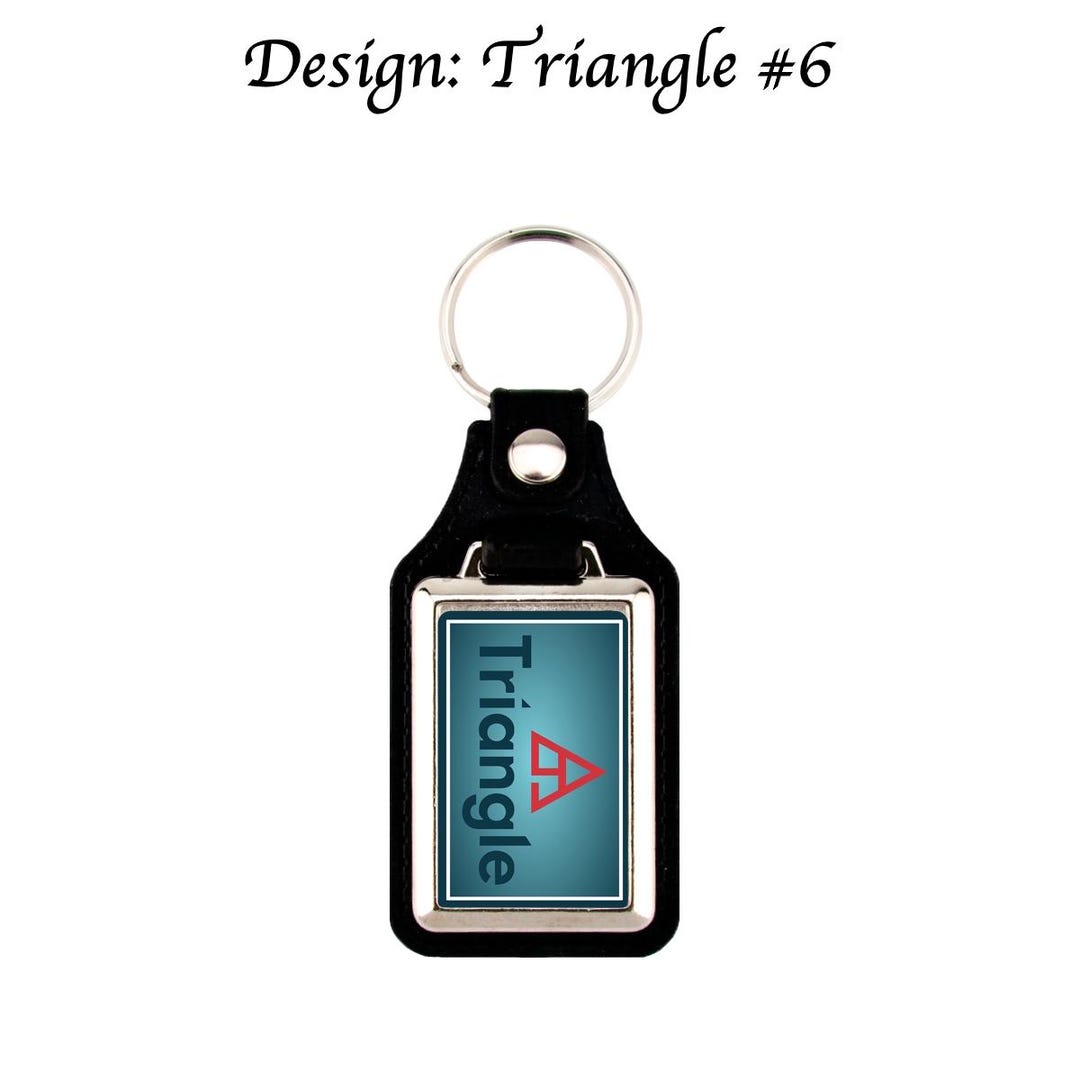 Triagle Keychain Triangle Fraternity Keychain Key Chain Keyring - Etsy
