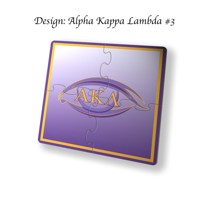 Alpha Kappa Lambda Beverage Jigsaw Puzzle Coasters Square (Set of 4) Alpha Kappa Lambda#3
