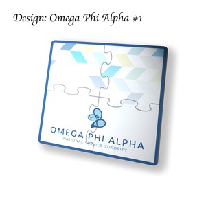 Omega Phi Alpha Beverage Jigsaw Puzzle Coasters Square (Set of 4)