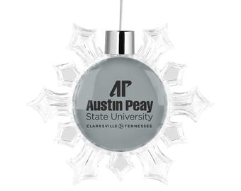 Austin Peay State University Snowflake Round Ornament