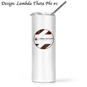 Lambda Theta Phi Edelstahl Skinny Becher 20 OZ