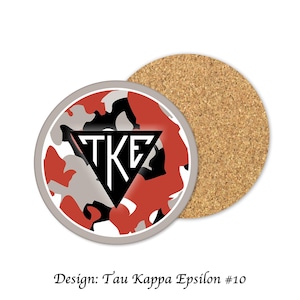 Tau Kappa Epsilon Round Coasters (Set of 4 coasters)