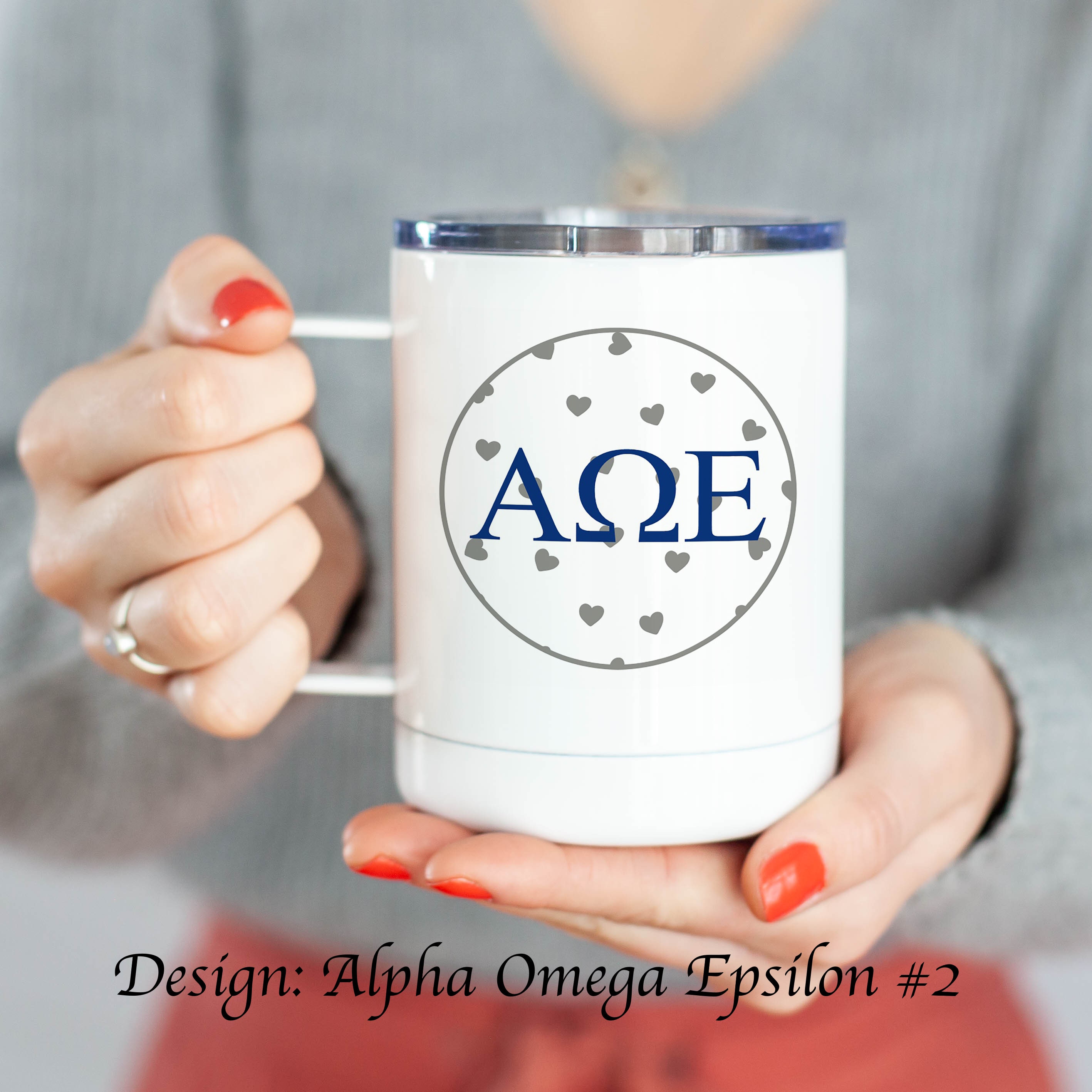 Alpha Omega Epsilon Stainless Steel Travel Mug 13 OZ With Lid - Etsy