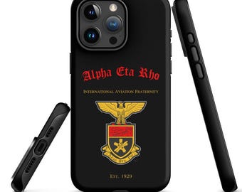 Custodia per iPhone della confraternita Alpha Eta Rho, cover protettiva opaca ufficiale con licenza greca, regalo per fratello