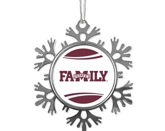 Mississippi State University Snowflake Metal Ornament