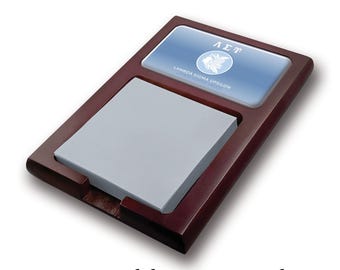 Lambda Sigma Upsilon Wooden Desk Organizer