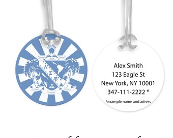Lambda Sigma Upsilon Round Bag Tag