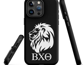 Custodia per iPhone con il logo della confraternita Beta Chi Theta, cover protettiva opaca ufficiale con licenza greca, regalo per fratello